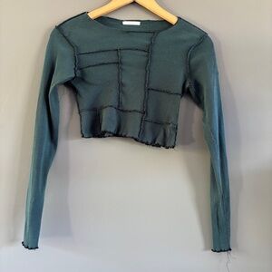 Full Tilt Crop Top Women's Small Green